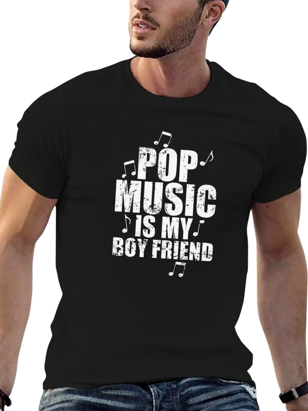 Pop Music is My Boyfriend T-Shirt - Black