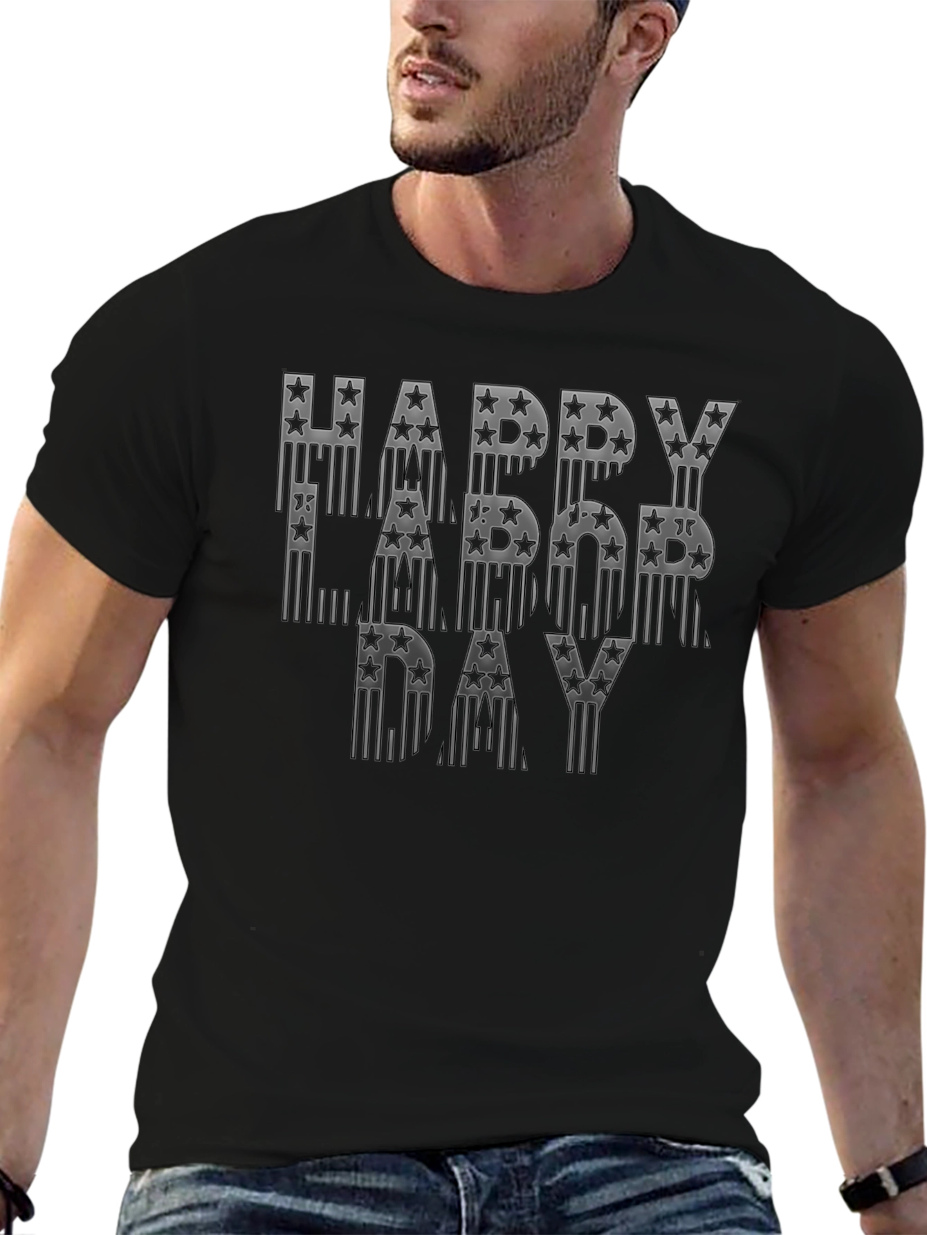 Happy Labor Day Star Graphic T-Shirt