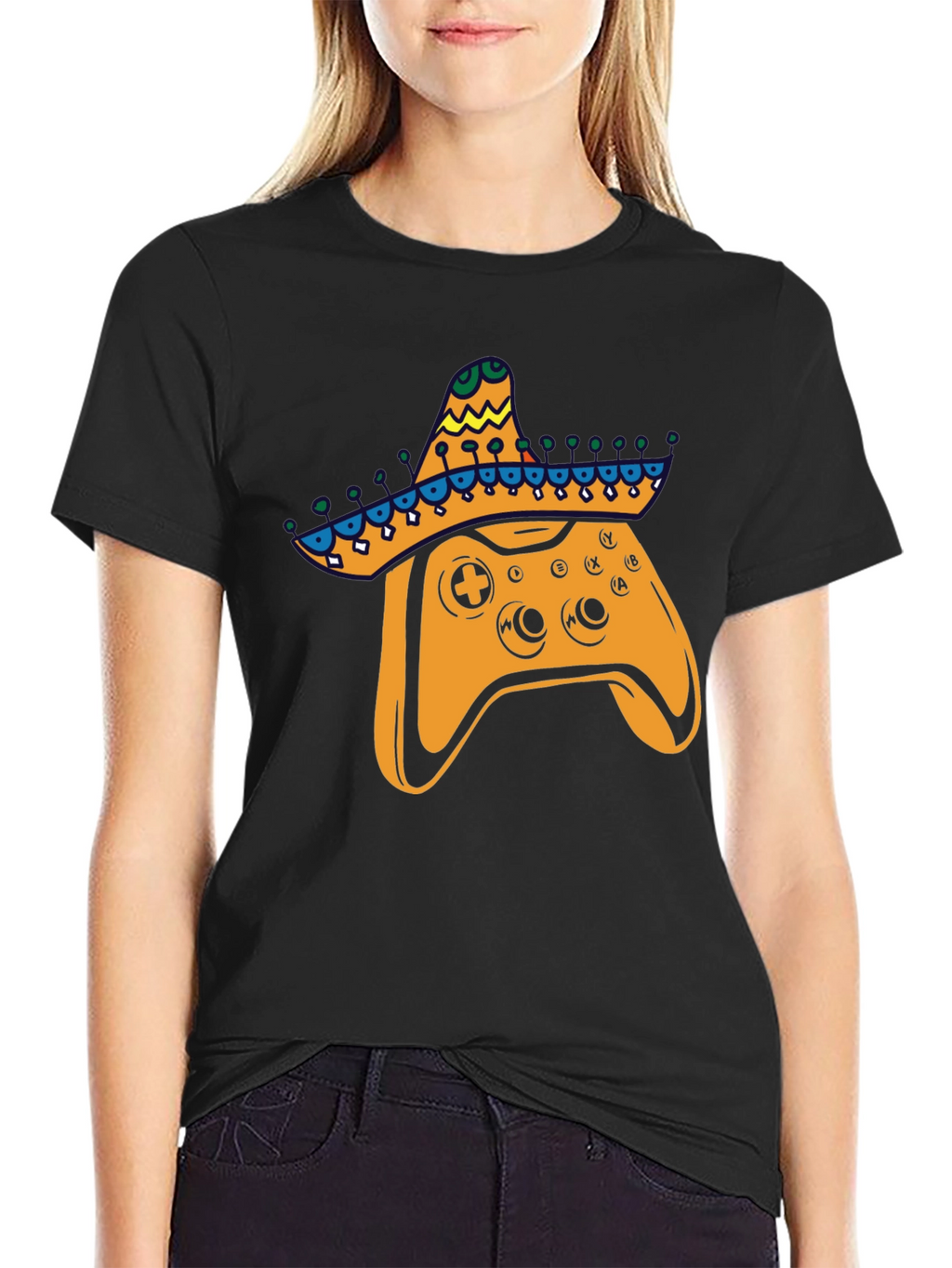 Gamer Fiesta T-Shirt: Controller with Sombrero!