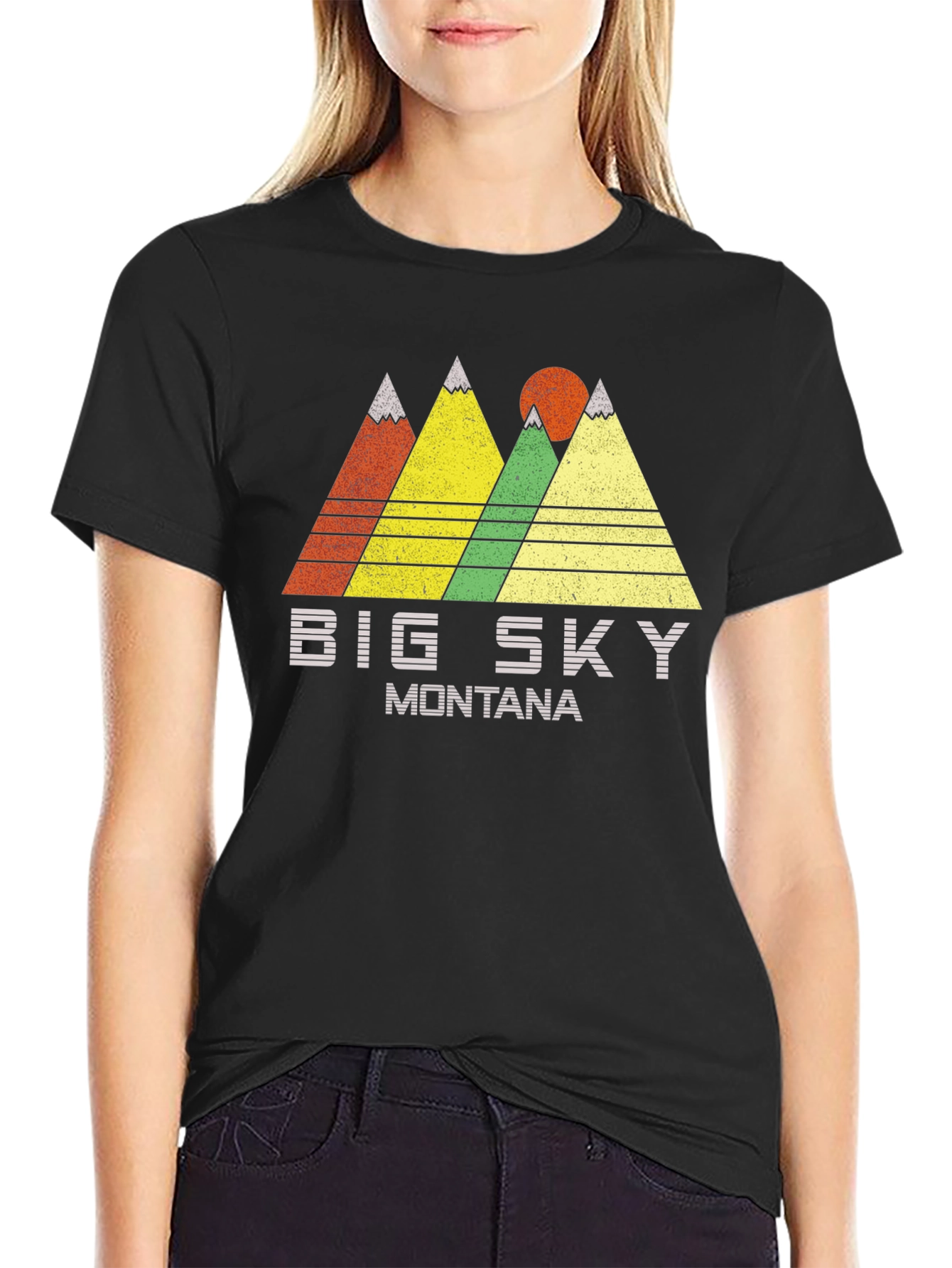 Big Sky Montana Graphic Tee Retro Mountain T-Shirt