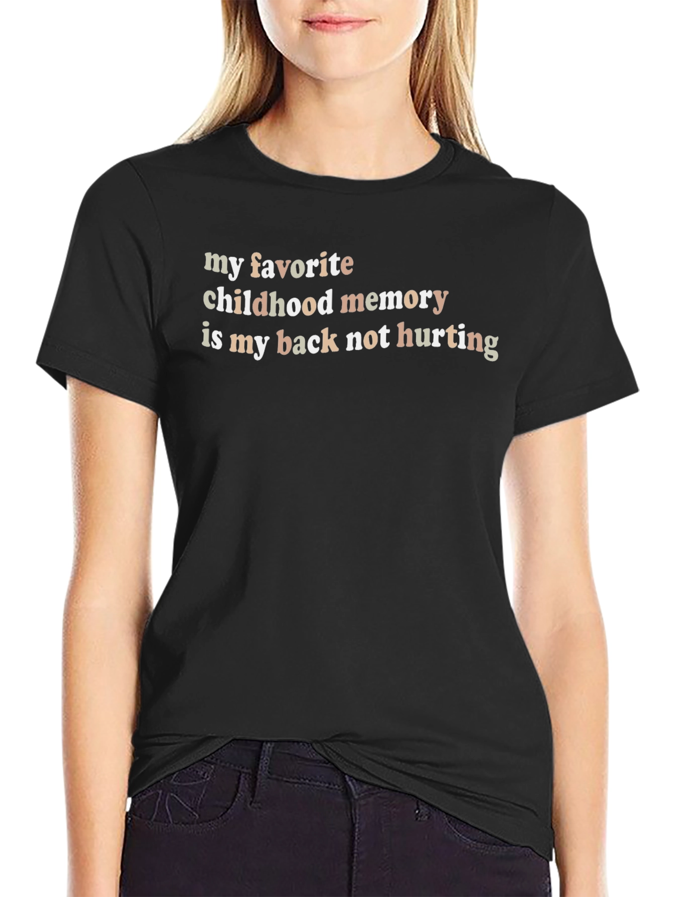 Funny Back Pain T-Shirt: Childhood Memory