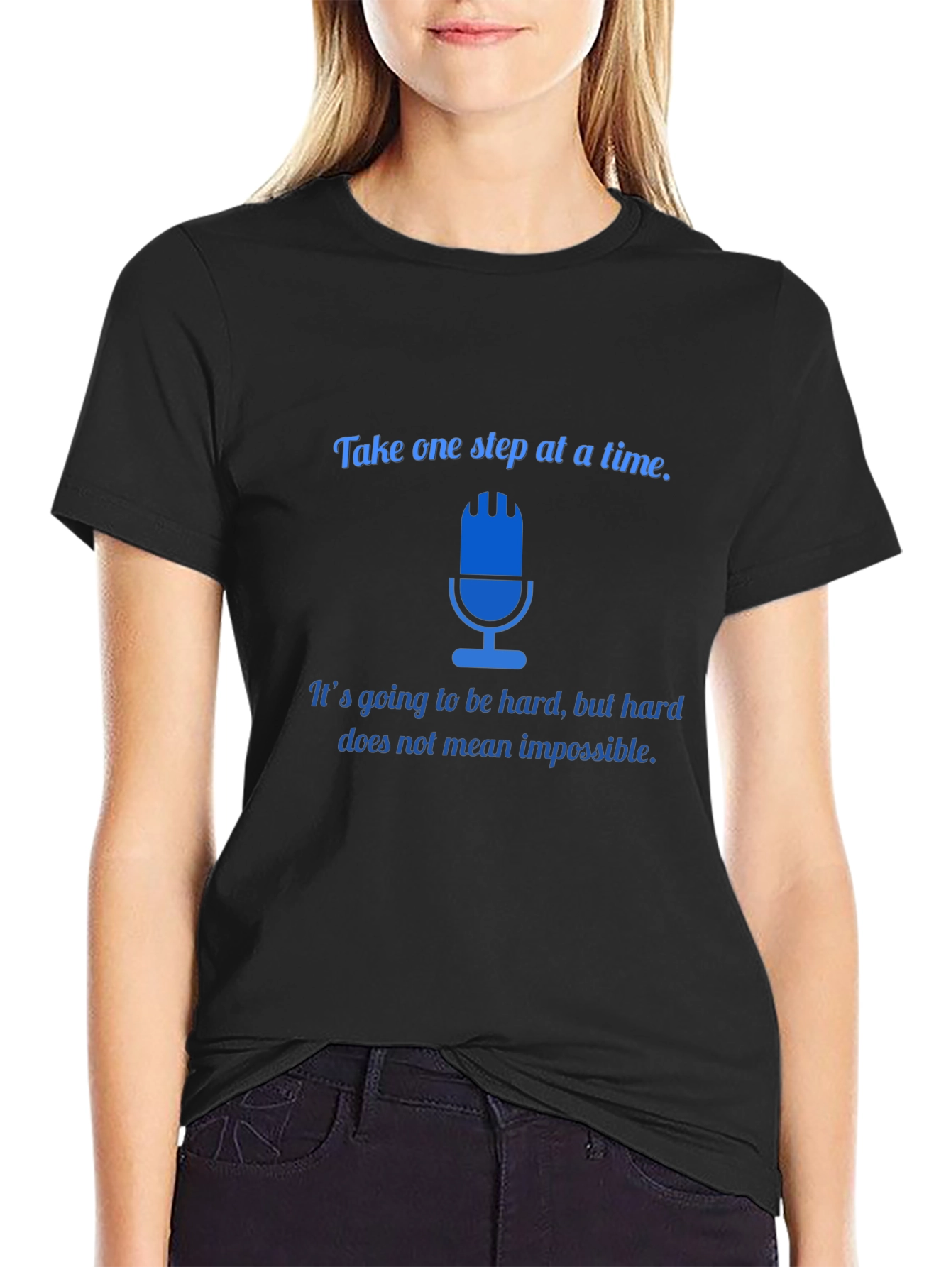 Motivational Graphic Tee - Take One Step at a Time