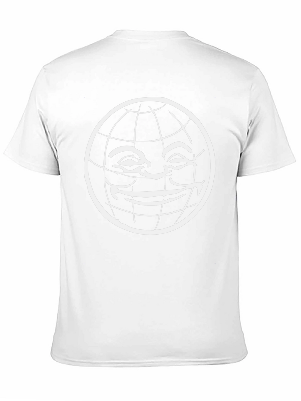 Black T-Shirt with Globe Graphic Print