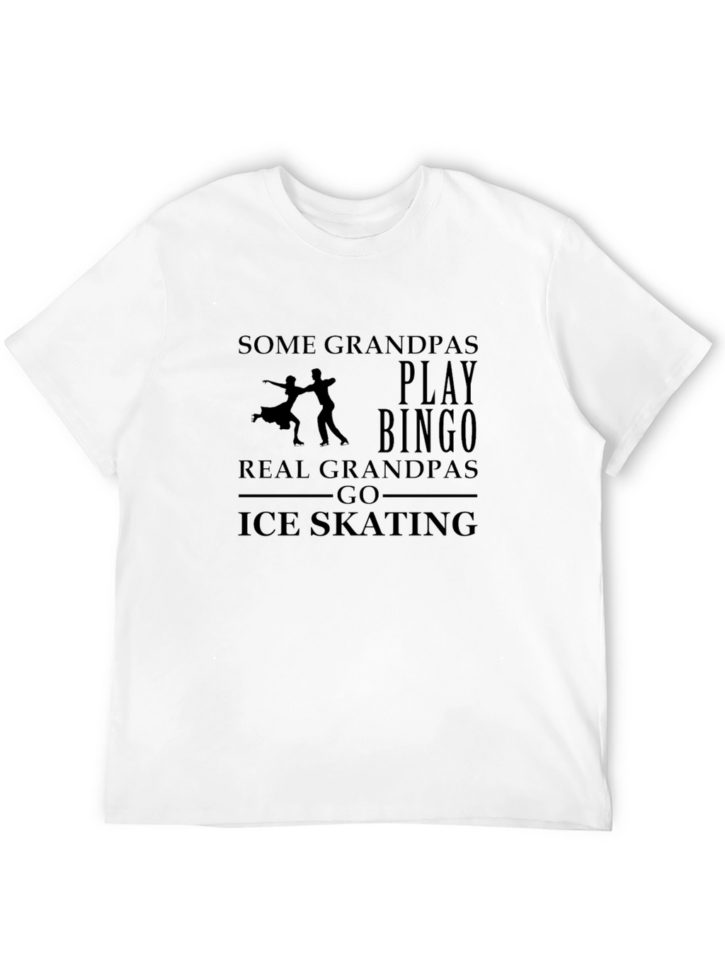 Grandpa Ice Skating T-Shirt - Novelty Gift Tee