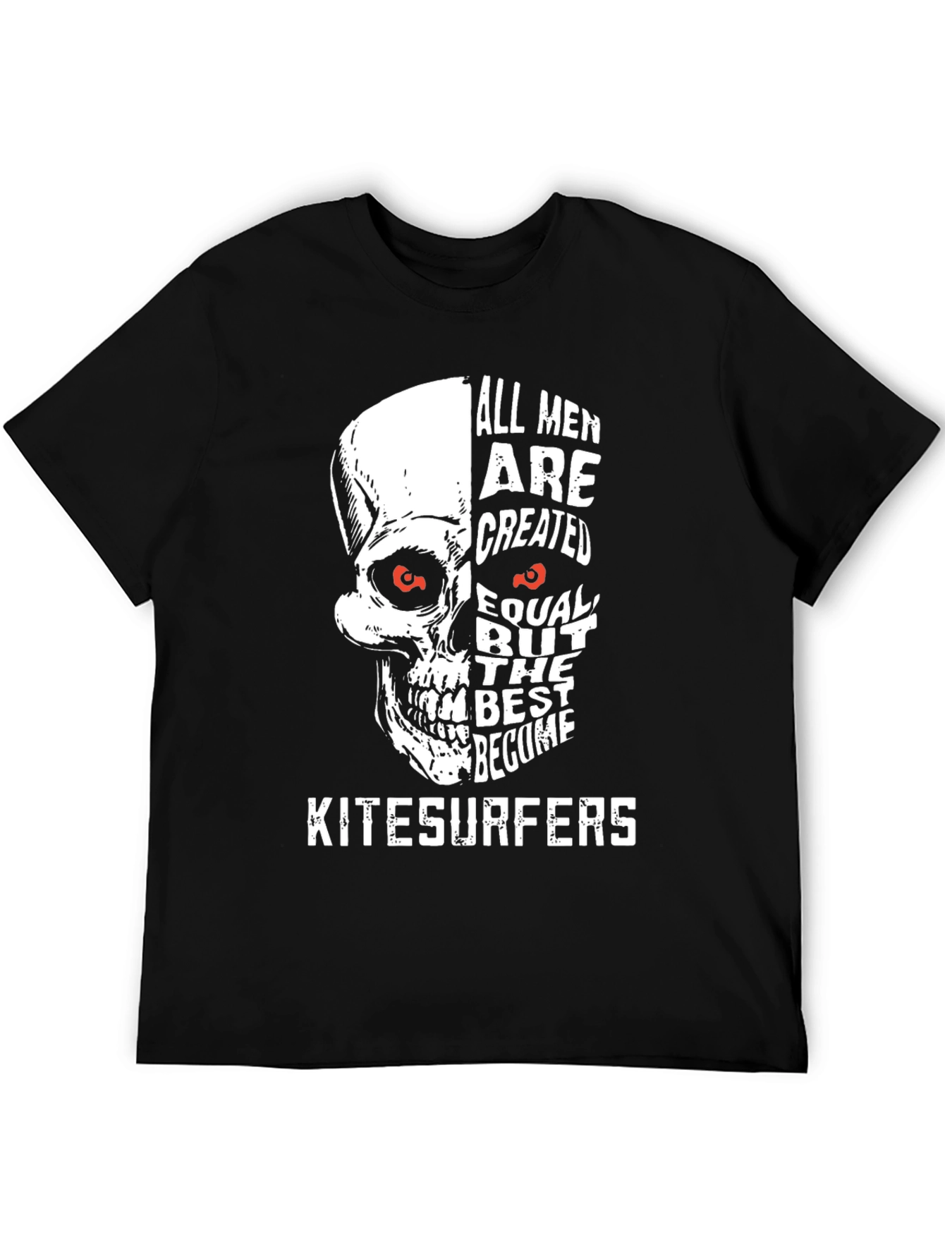 Kitesurfer Skull Graphic T-Shirt - All Men Are Created Equal