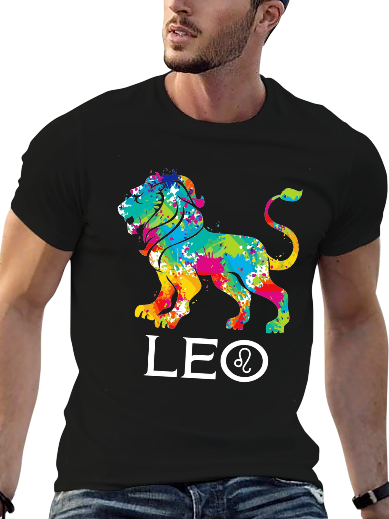 Colorful Leo Zodiac Sign T-Shirt
