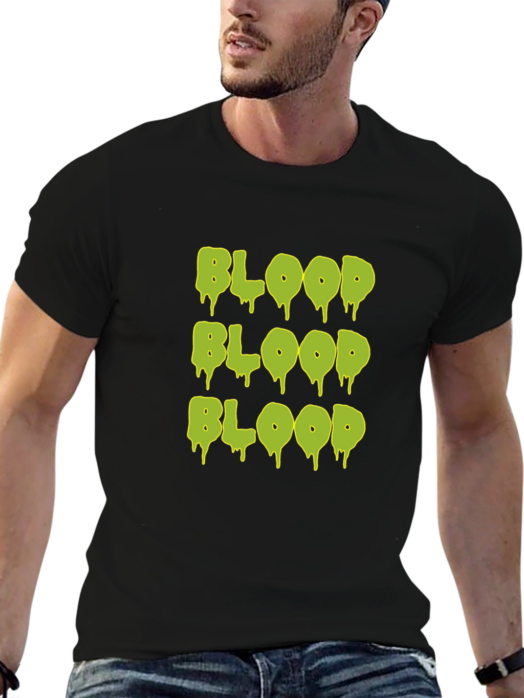 Glow Blood Graphic T-Shirt - Mens Black Tee