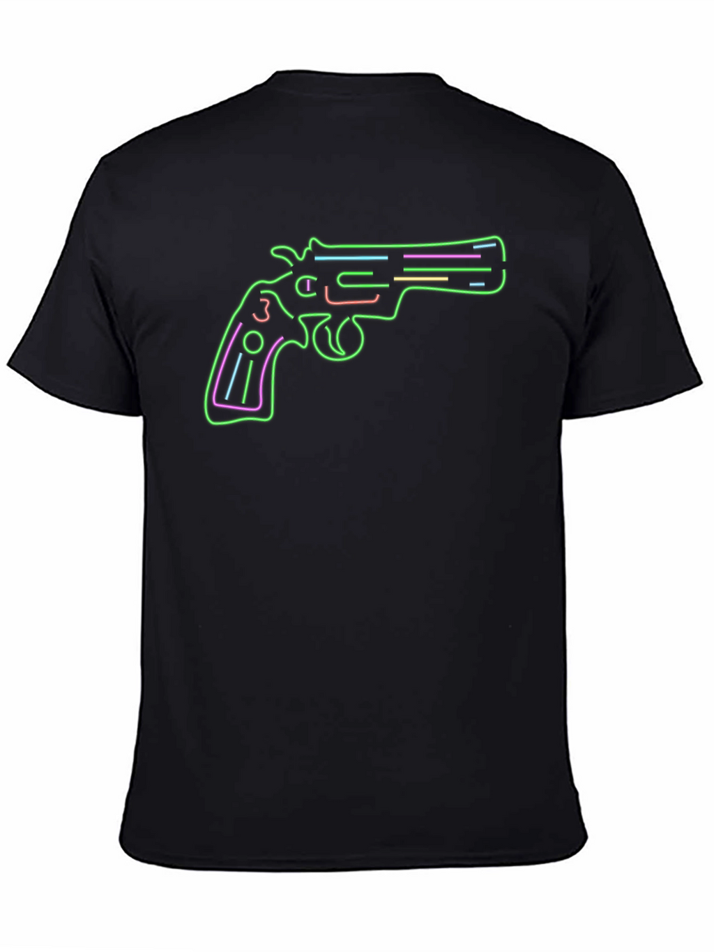 Neon Gun Graphic Tee - Stylish Mens T-Shirt
