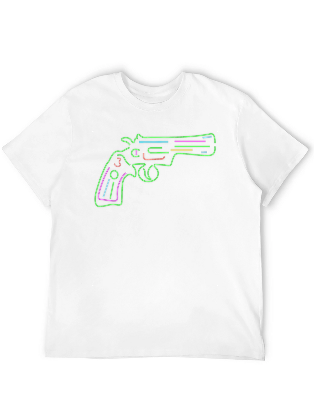 Neon Gun Graphic Tee - Stylish Mens T-Shirt