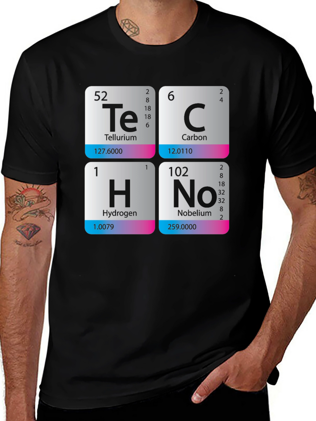 Periodic Table Techno T-Shirt - Science Music Tee