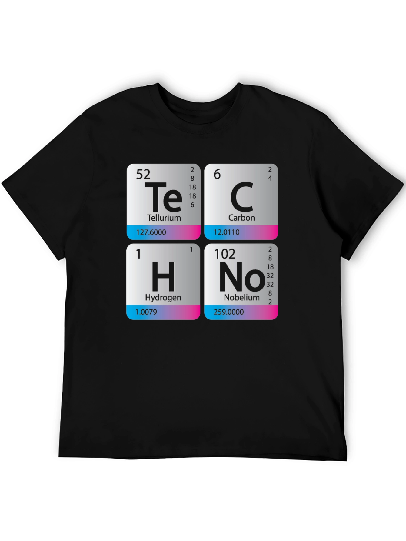 Periodic Table Techno T-Shirt - Science Music Tee