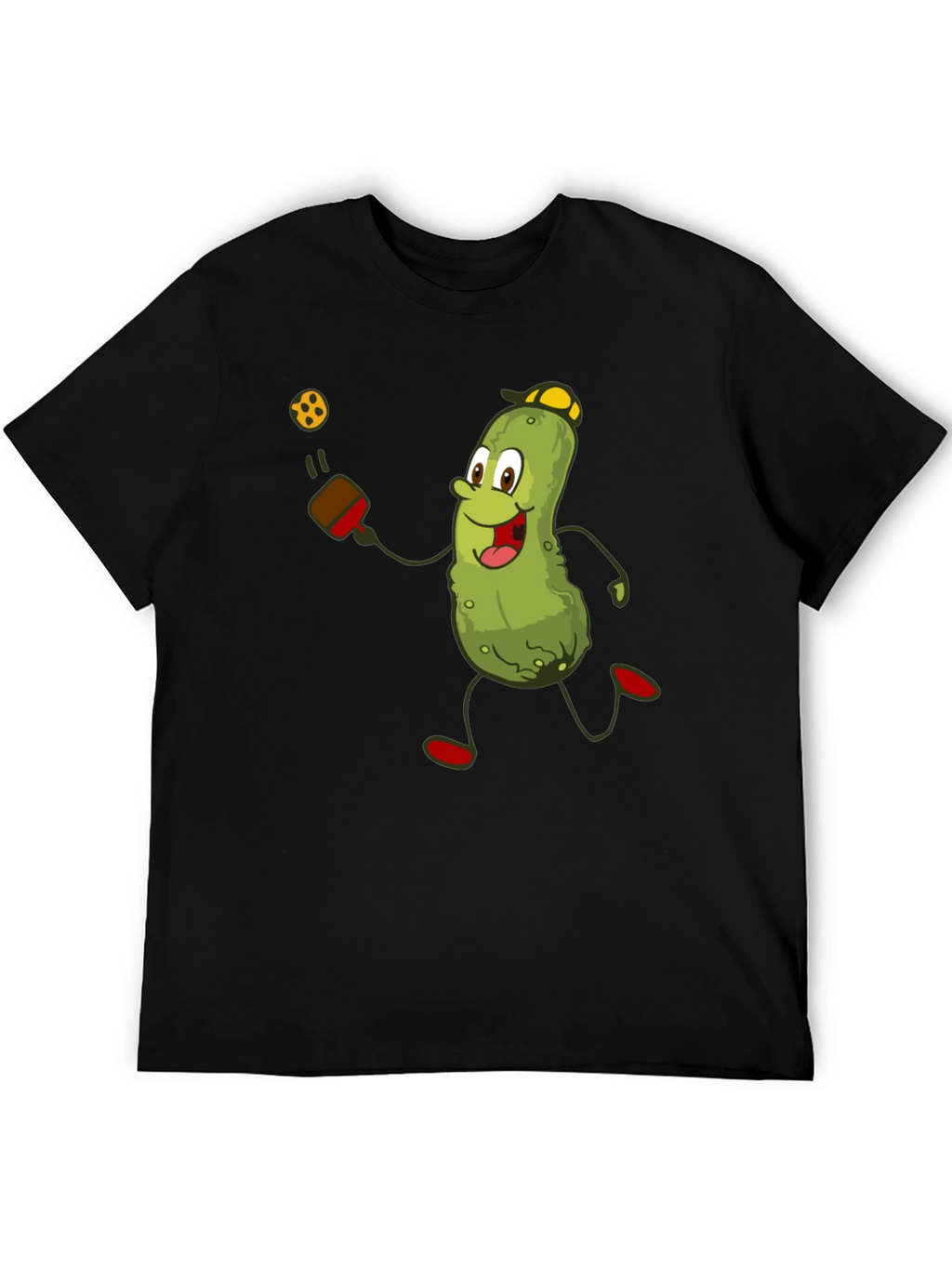 Pickleball Pickle T-Shirt - Funny Cartoon Player Tee