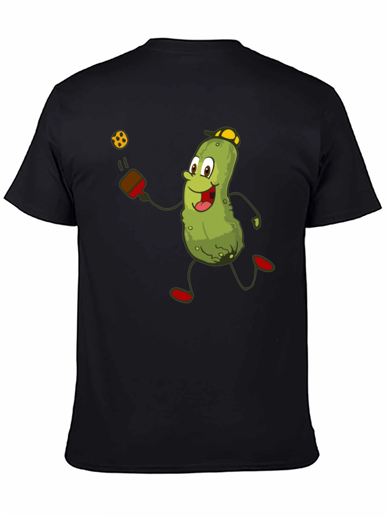 Pickleball Pickle T-Shirt - Funny Cartoon Player Tee