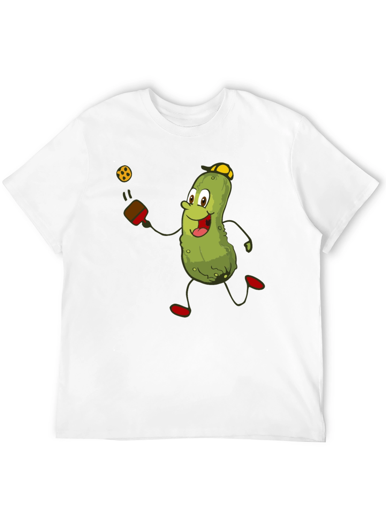 Pickleball Pickle T-Shirt - Funny Cartoon Player Tee