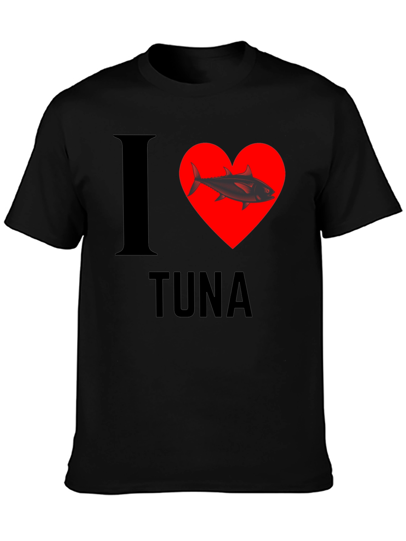 I Heart Tuna T-Shirt - Black