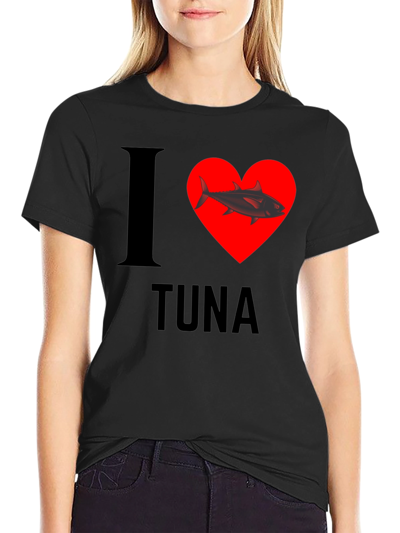 I Heart Tuna T-Shirt - Black