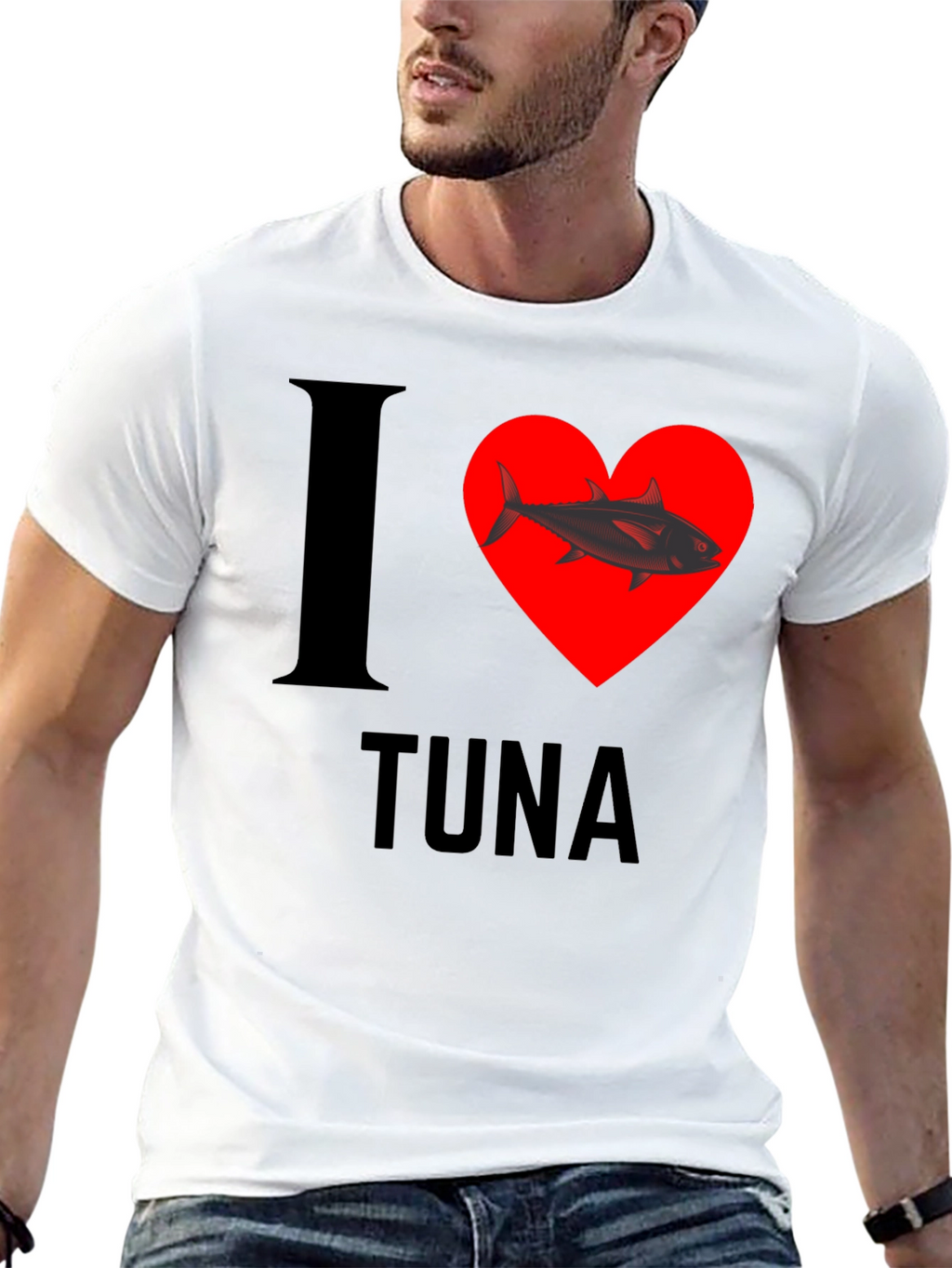 I Heart Tuna T-Shirt - Black