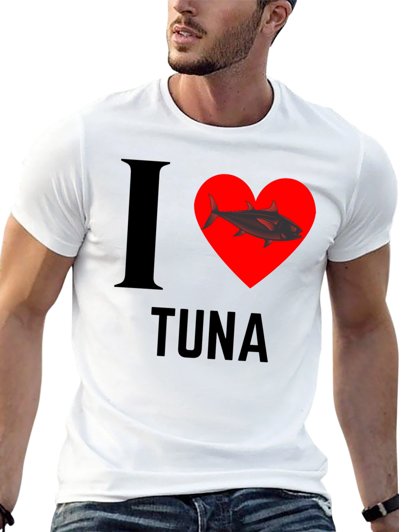 I Heart Tuna T-Shirt - Black