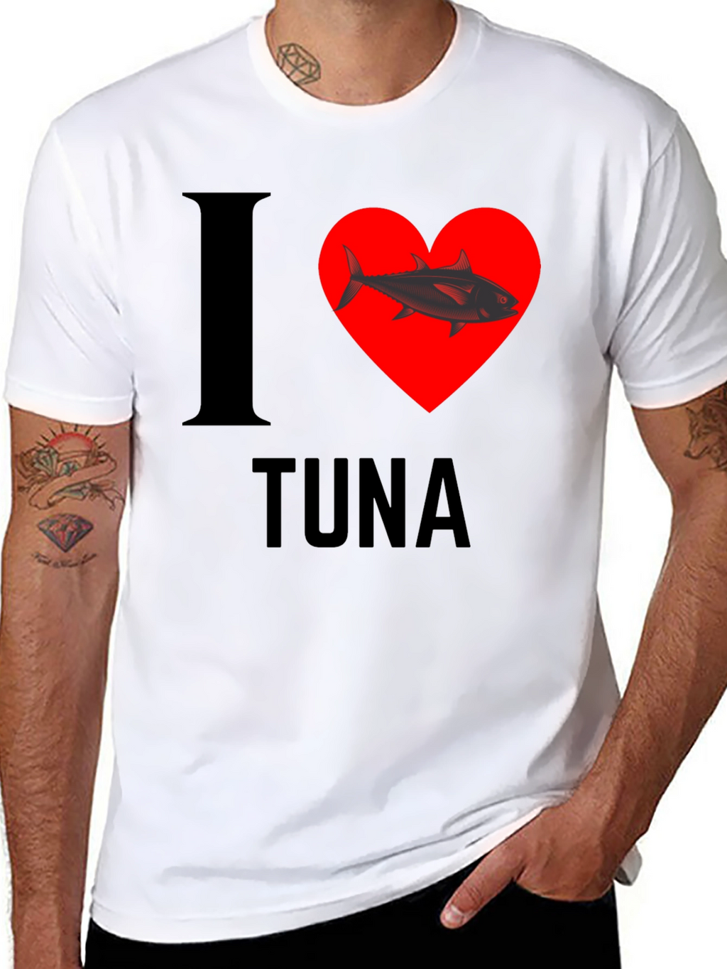 I Heart Tuna T-Shirt - Black
