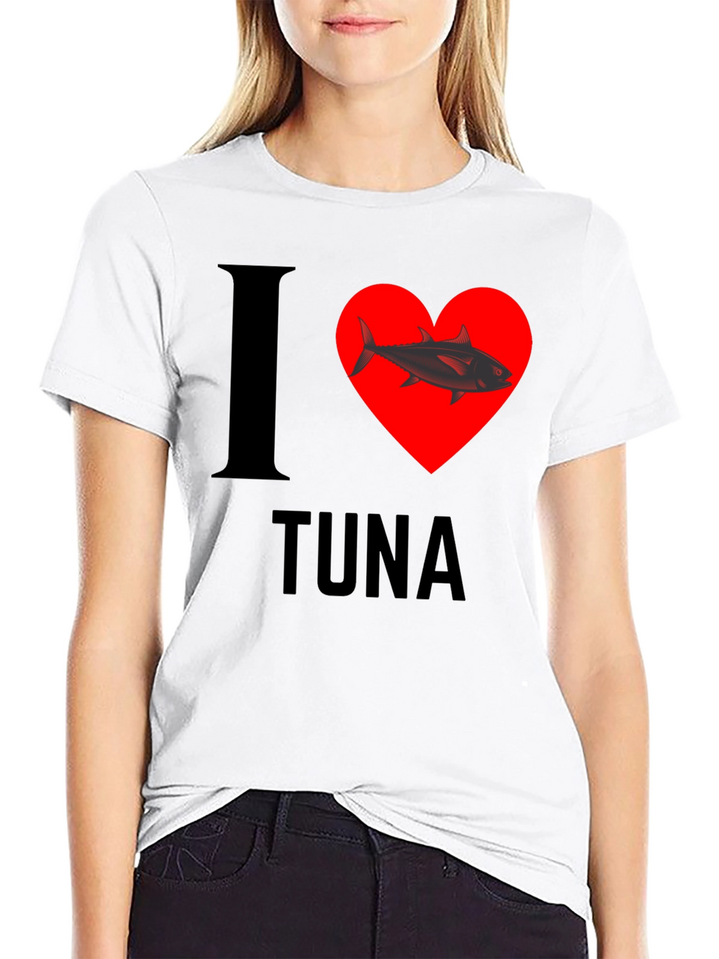 I Heart Tuna T-Shirt - Black