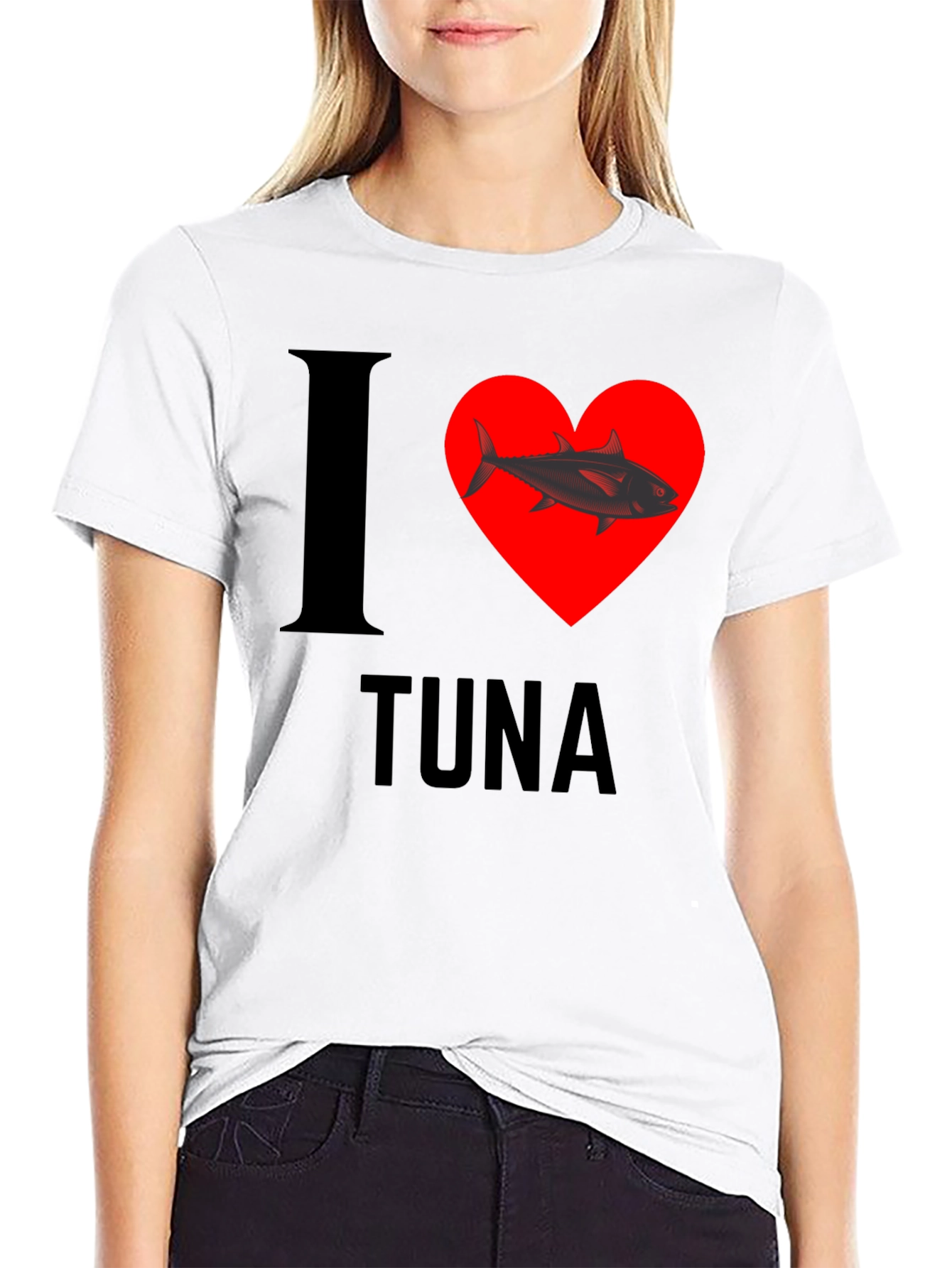 I Heart Tuna T-Shirt - Black