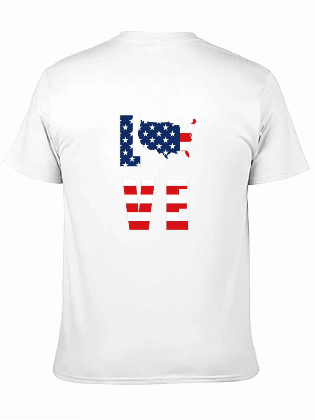 Patriotic USA Love Graphic T-Shirt - Black