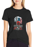 Memorial Day T-Shirt: Cross Flag Poppies & Skulls
