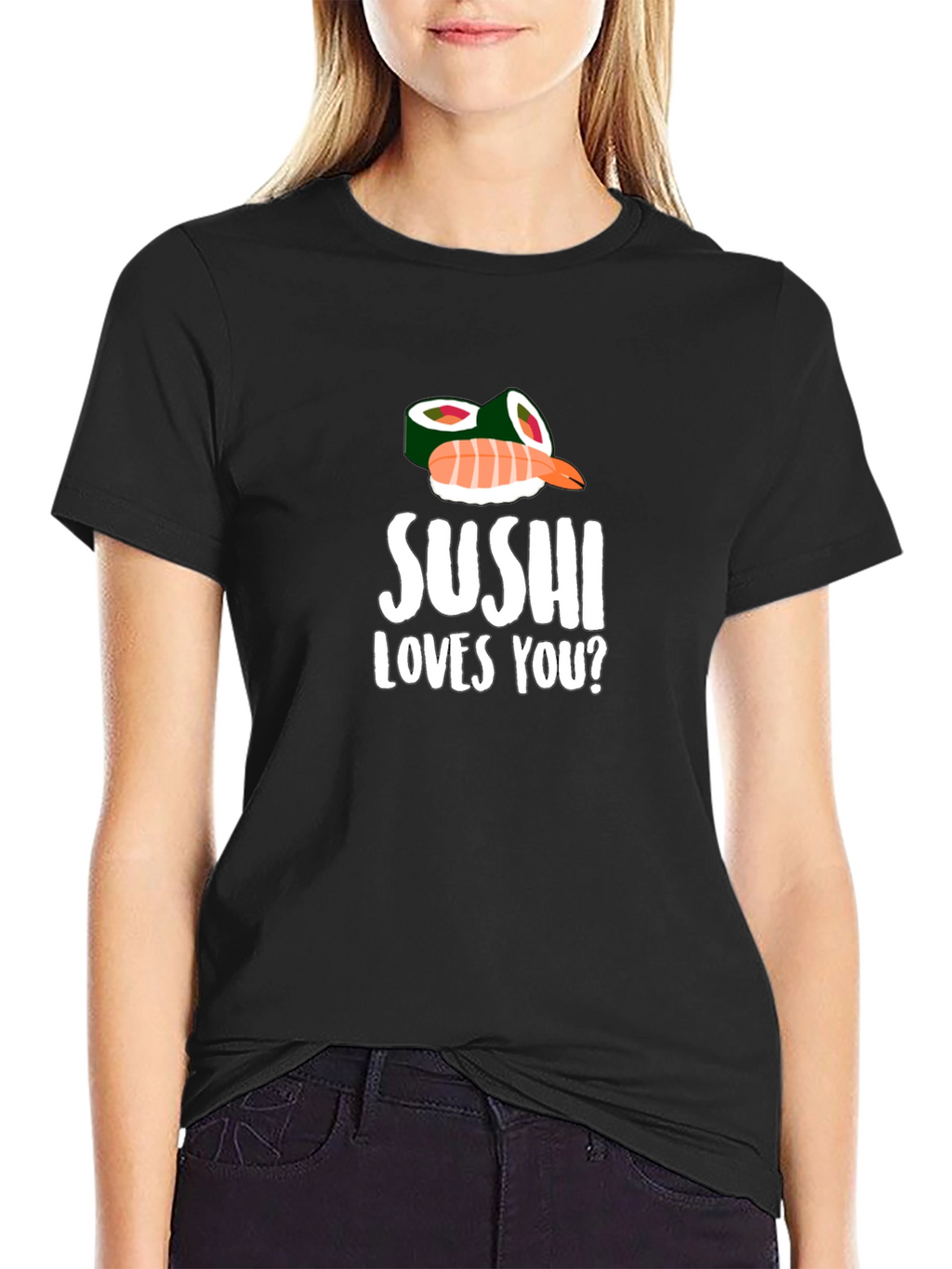 Sushi Loves You? Graphic T-Shirt - Black