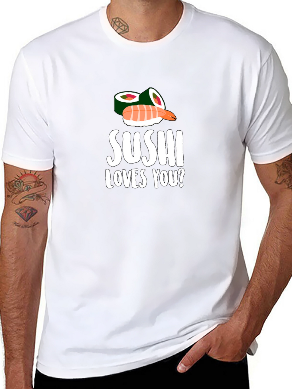 Sushi Loves You? Graphic T-Shirt - Black