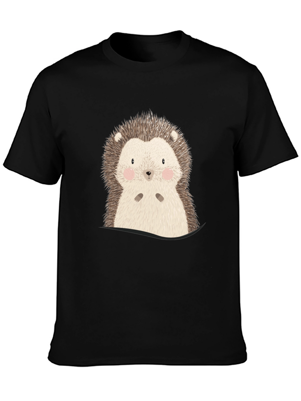 Cute Hedgehog Graphic Tee - Soft Cotton Blend