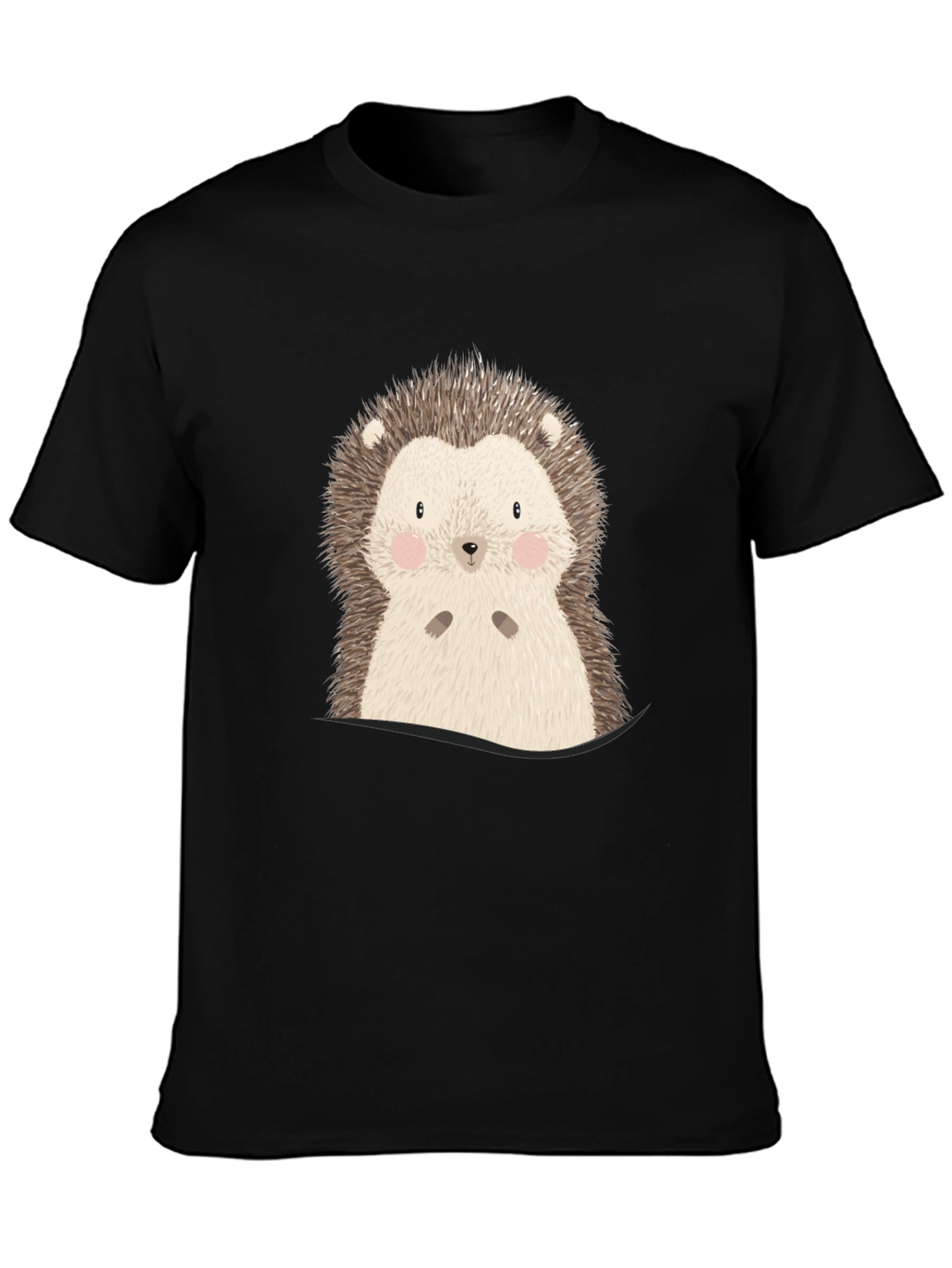 Cute Hedgehog Graphic Tee - Soft Cotton Blend