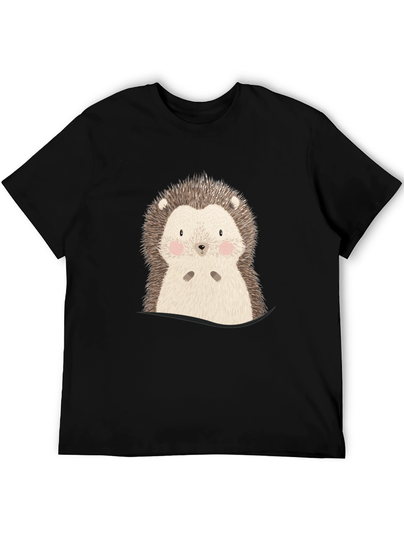 Cute Hedgehog Graphic Tee - Soft Cotton Blend