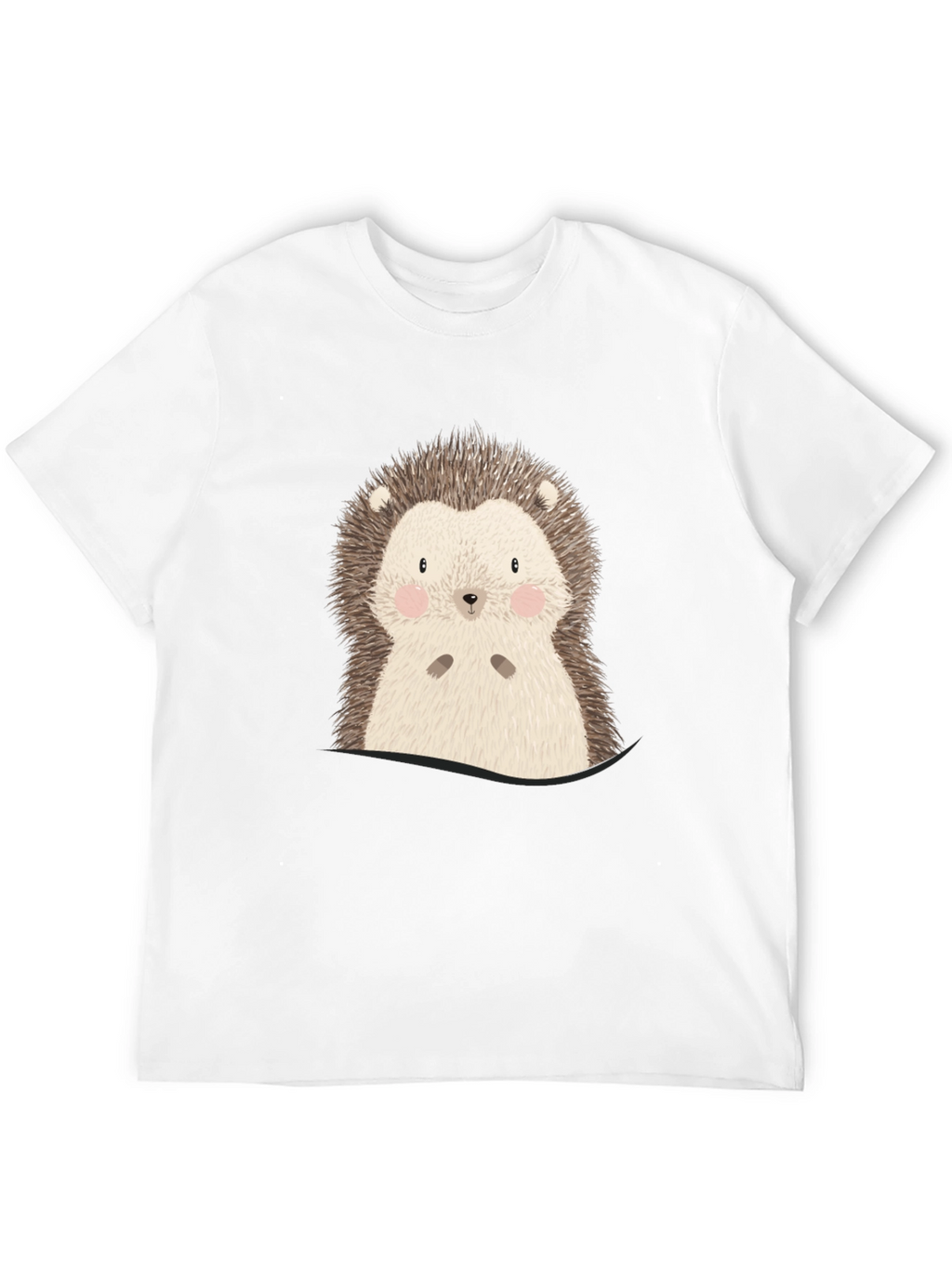 Cute Hedgehog Graphic Tee - Soft Cotton Blend