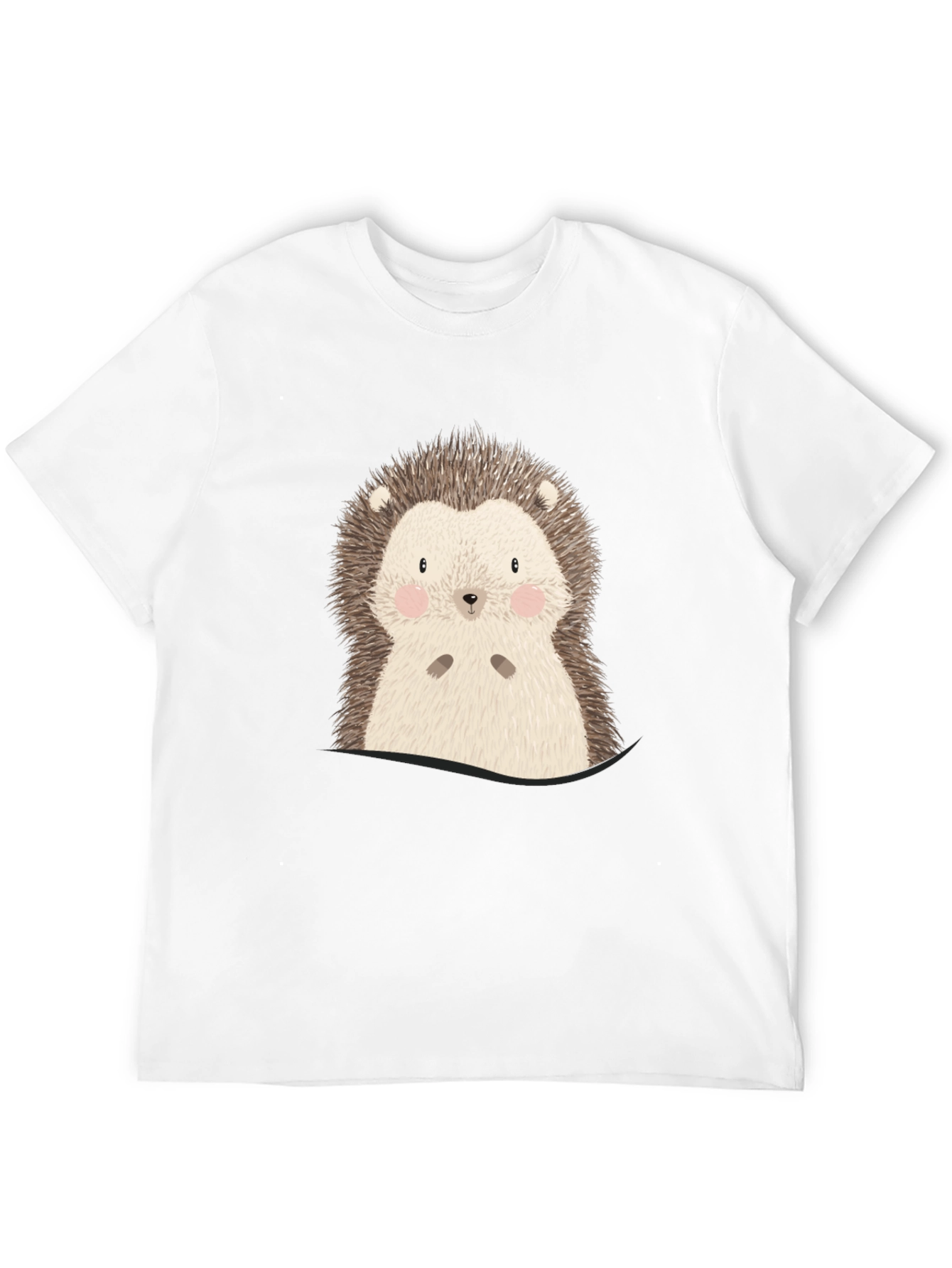 Cute Hedgehog Graphic Tee - Soft Cotton Blend