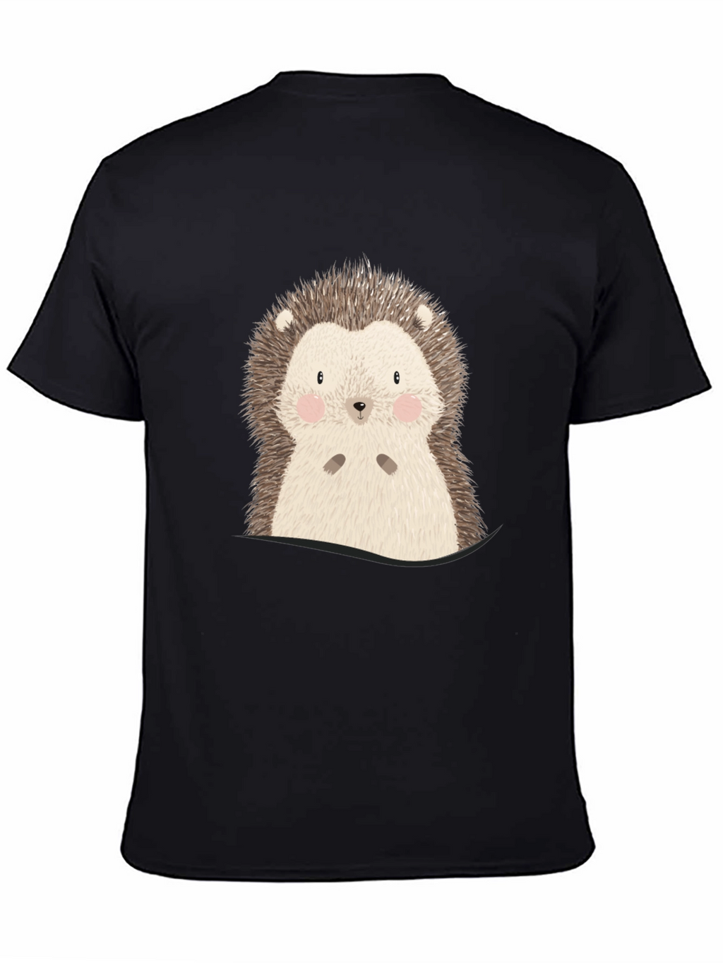 Cute Hedgehog Graphic Tee - Soft Cotton Blend