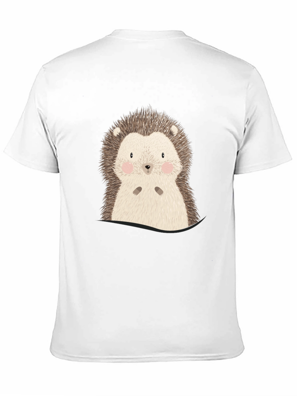 Cute Hedgehog Graphic Tee - Soft Cotton Blend