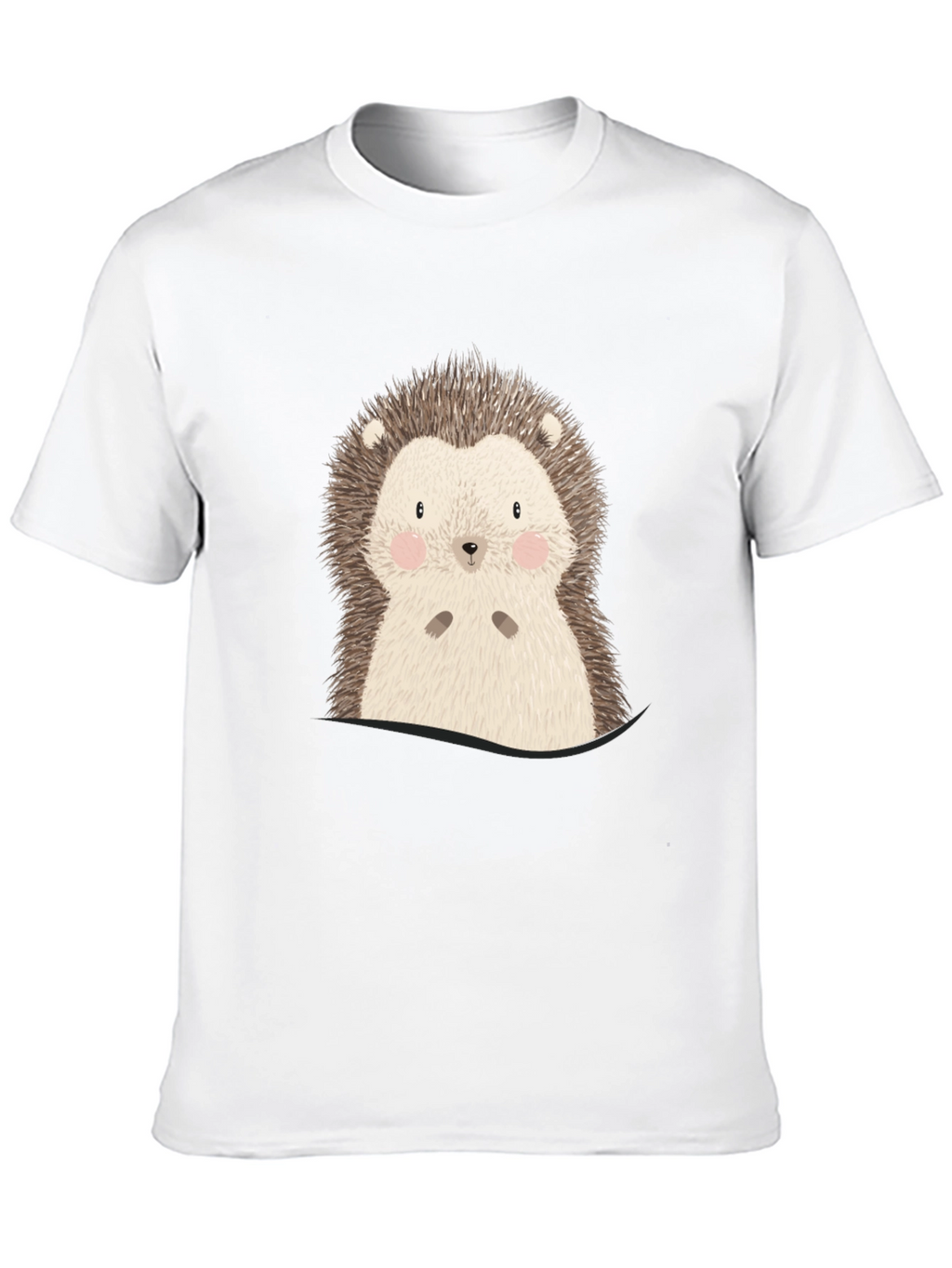 Cute Hedgehog Graphic Tee - Soft Cotton Blend