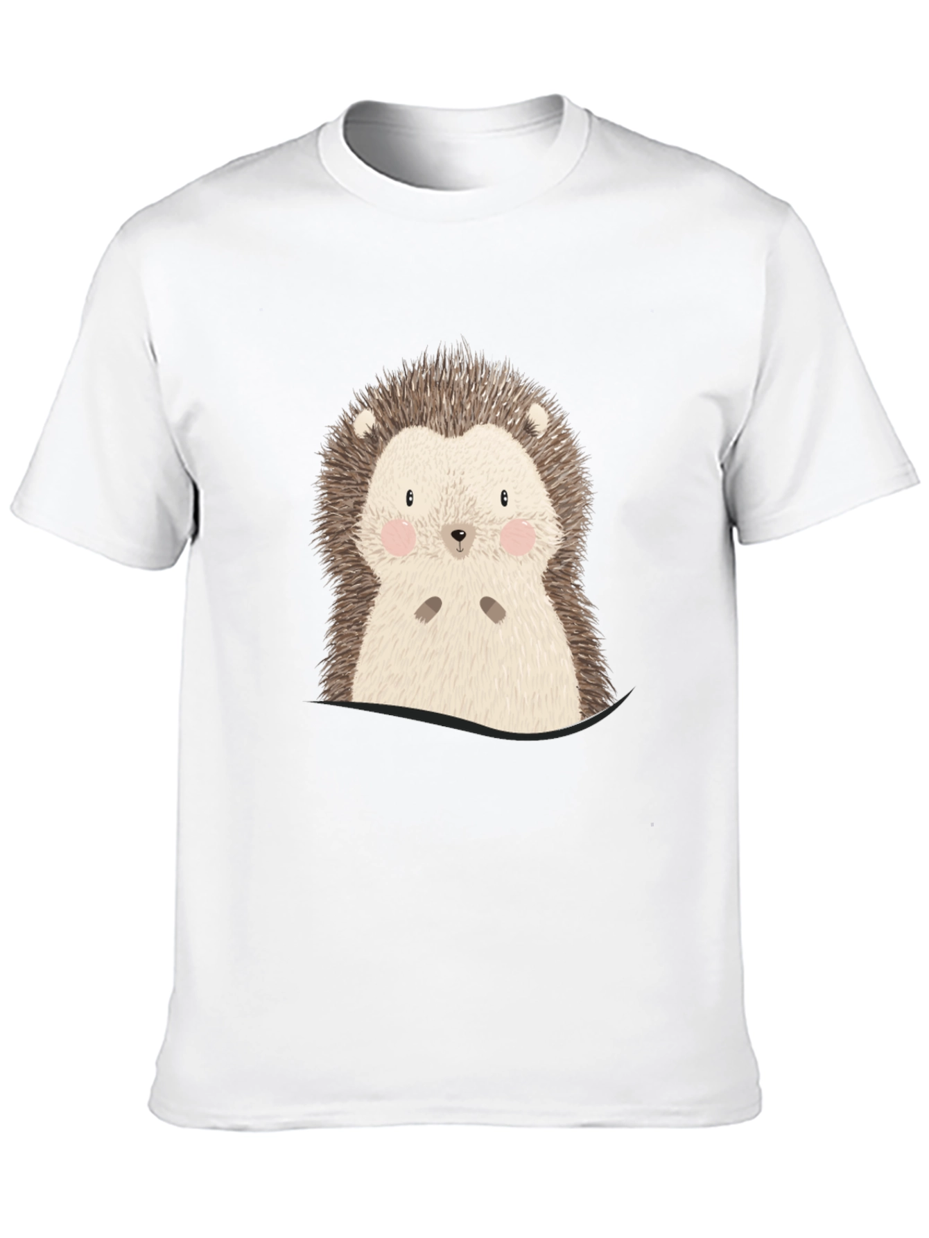 Cute Hedgehog Graphic Tee - Soft Cotton Blend
