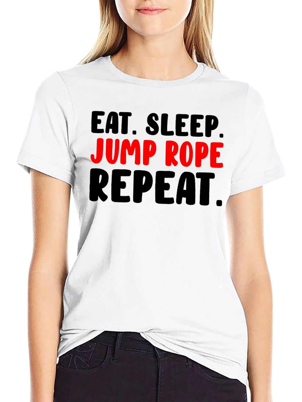 Eat Sleep Jump Rope Repeat Graphic T-Shirt