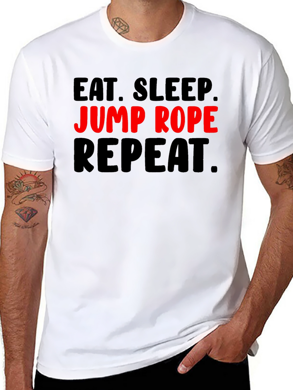 Eat Sleep Jump Rope Repeat Graphic T-Shirt