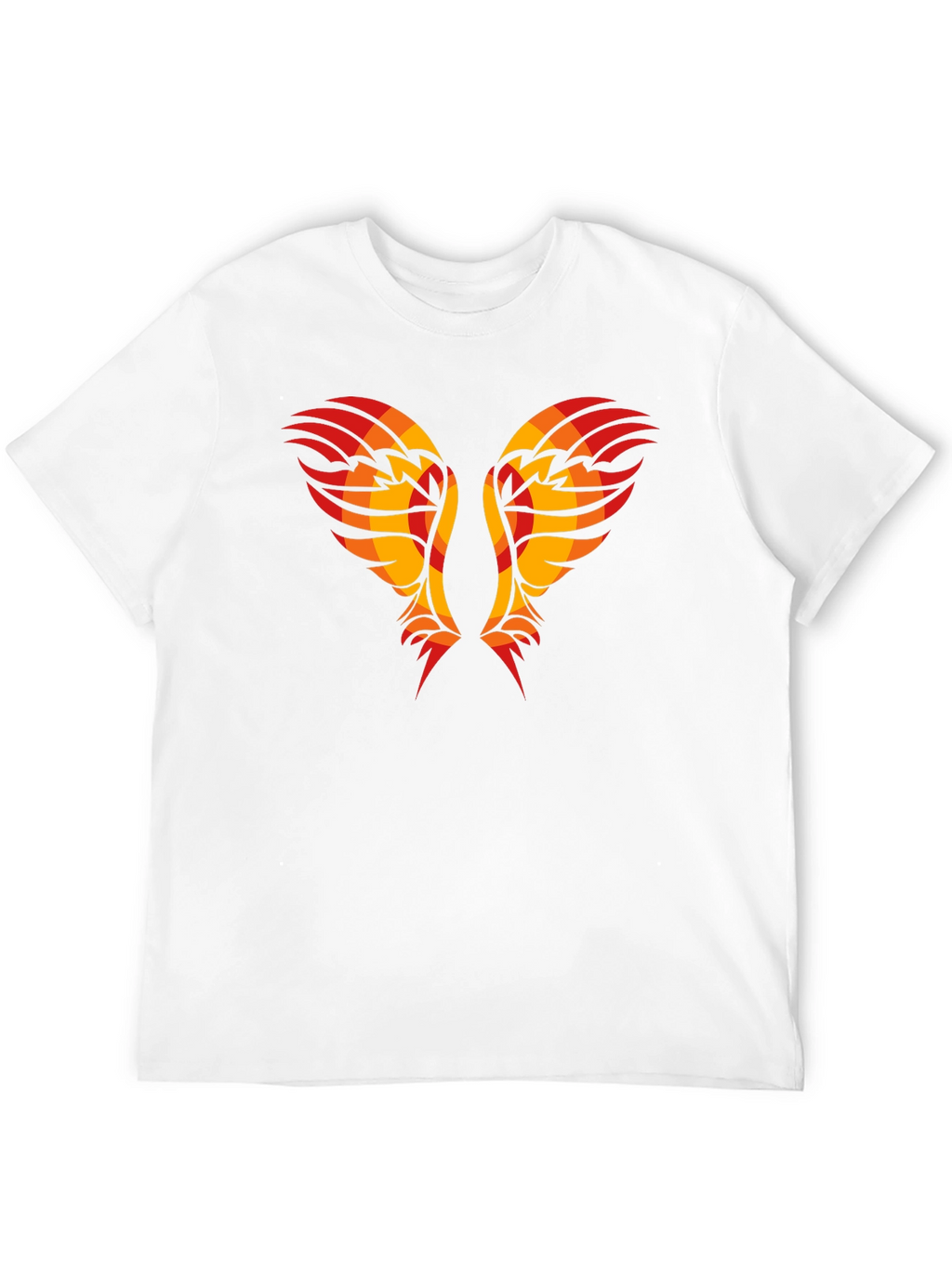 Tribal Wings Graphic Tee - Black Cotton Shirt