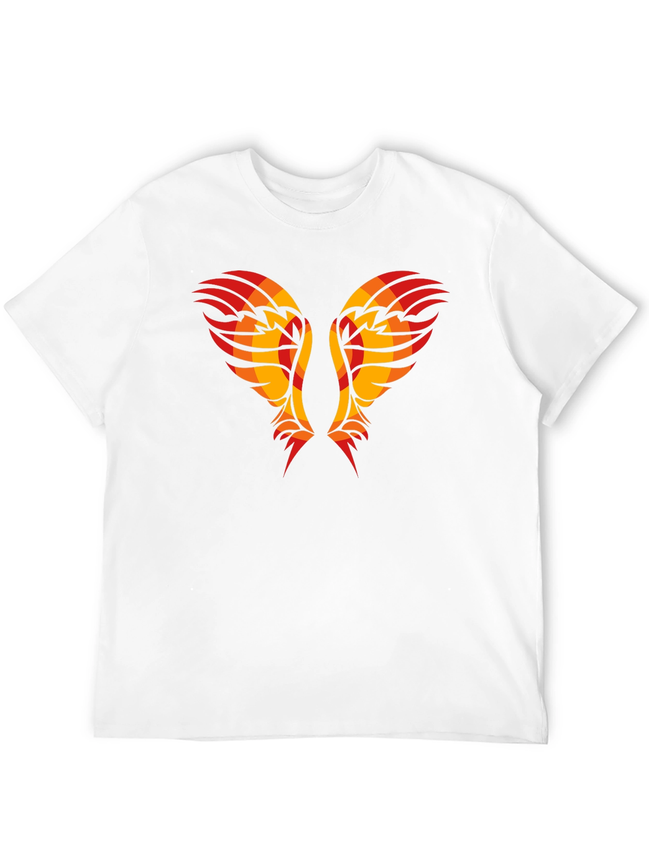 Tribal Wings Graphic Tee - Black Cotton Shirt