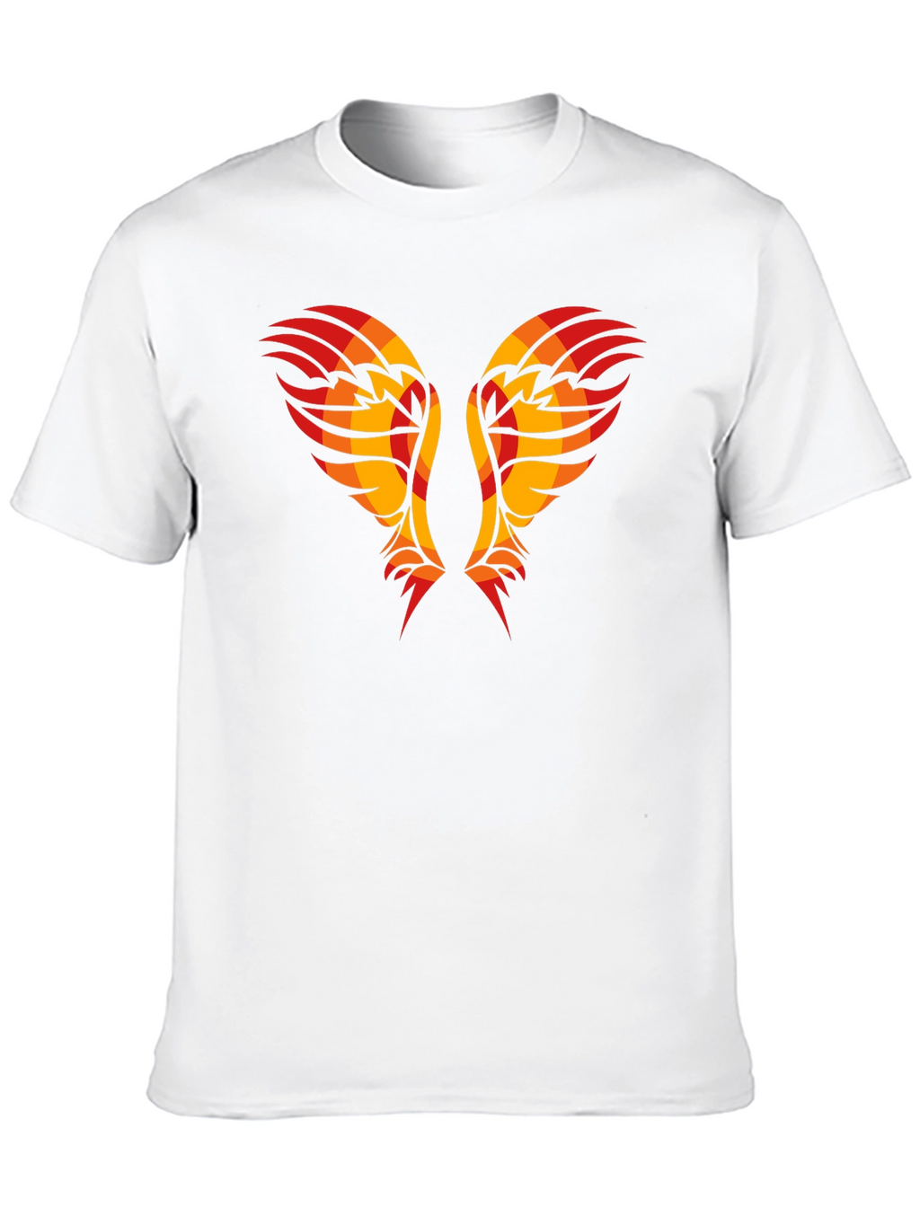 Tribal Wings Graphic Tee - Black Cotton Shirt