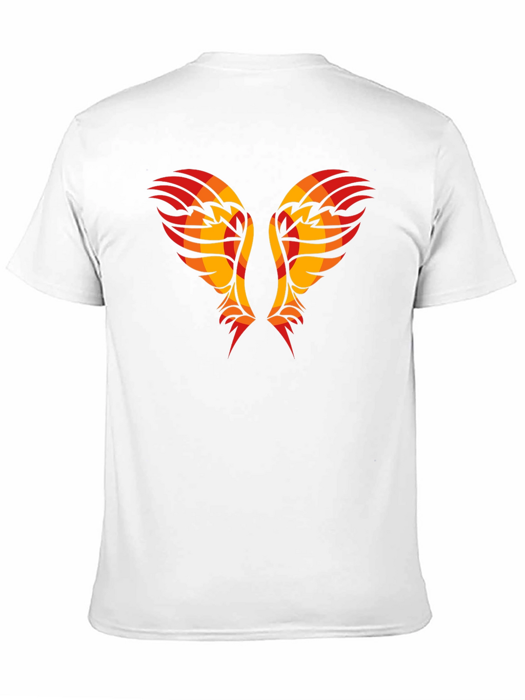 Tribal Wings Graphic Tee - Black Cotton Shirt