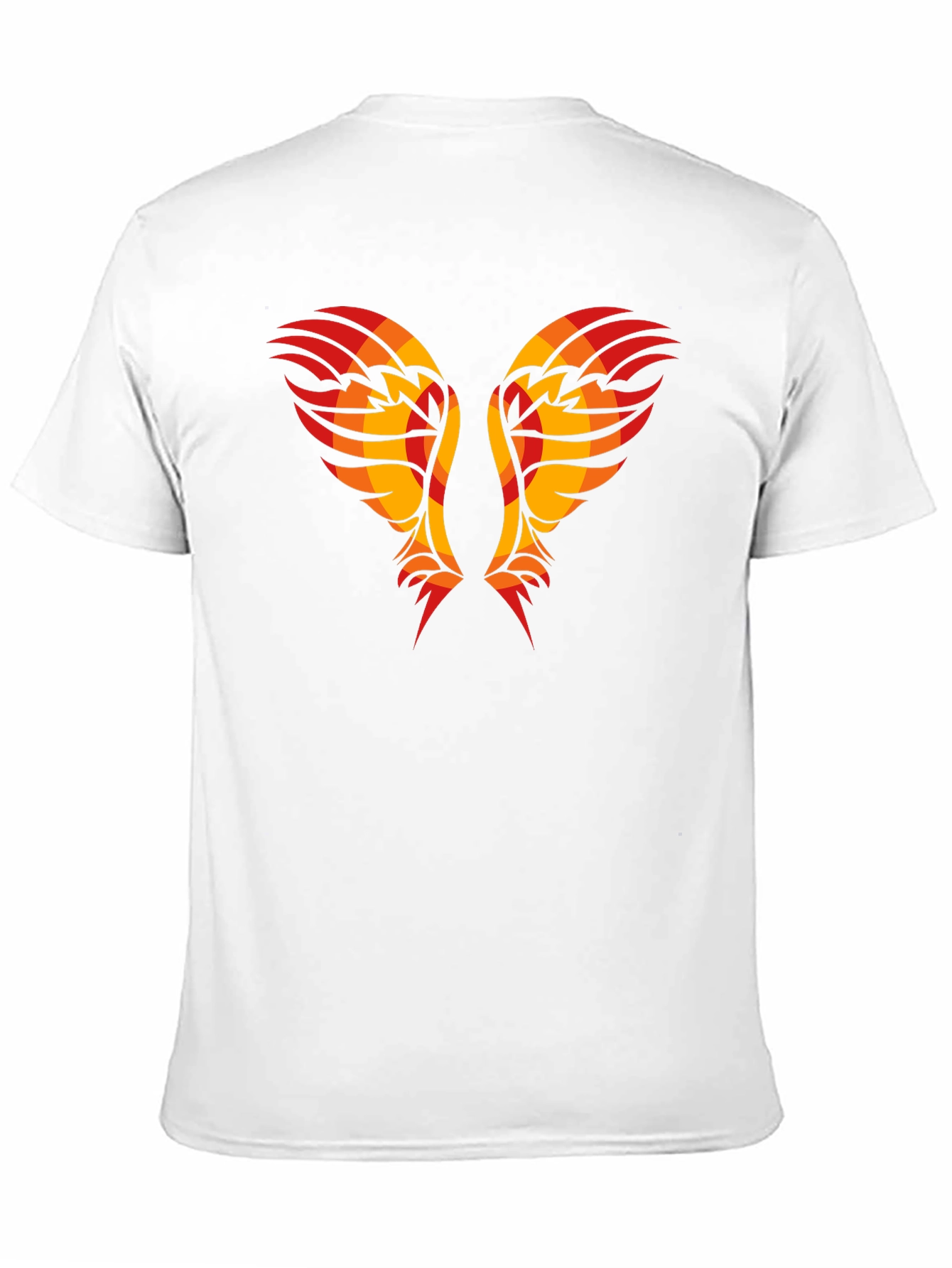 Tribal Wings Graphic Tee - Black Cotton Shirt