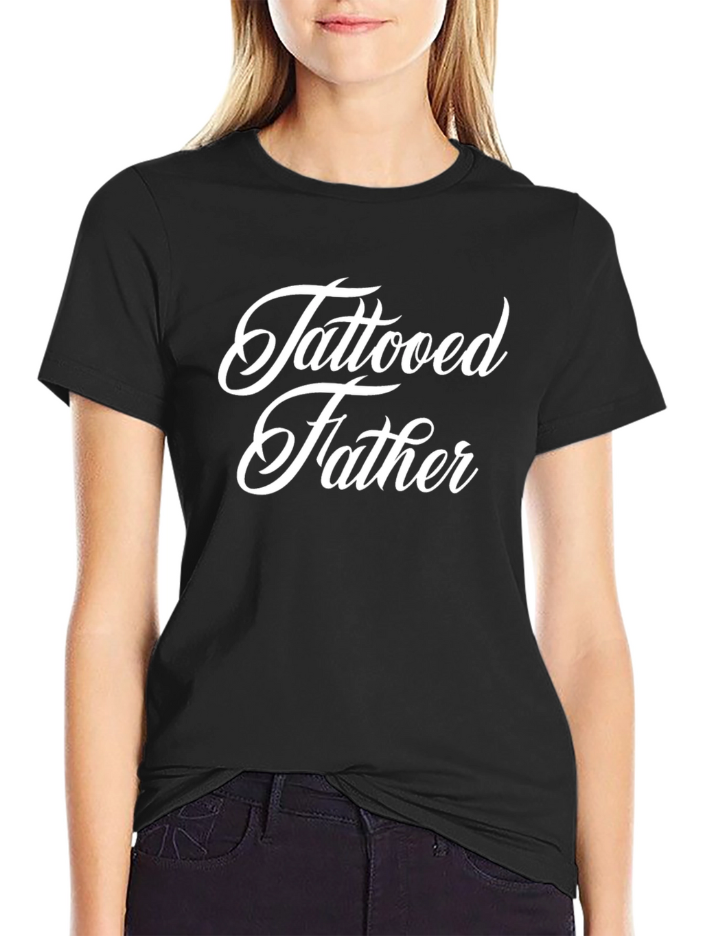 Tattooed Father Black T-Shirt