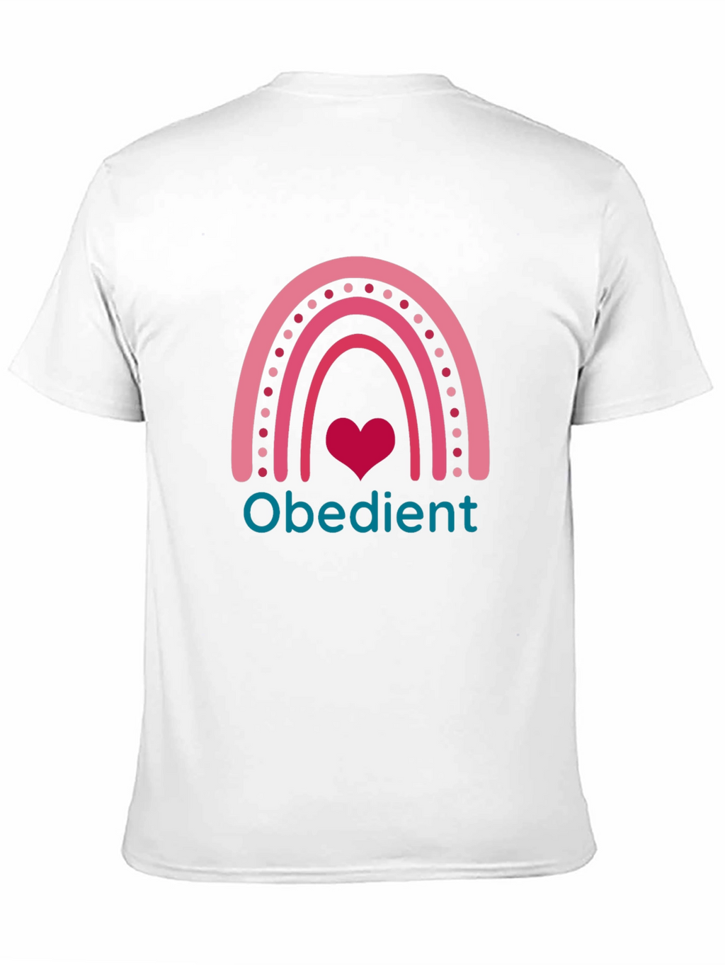Obedient Rainbow Heart Graphic T-Shirt