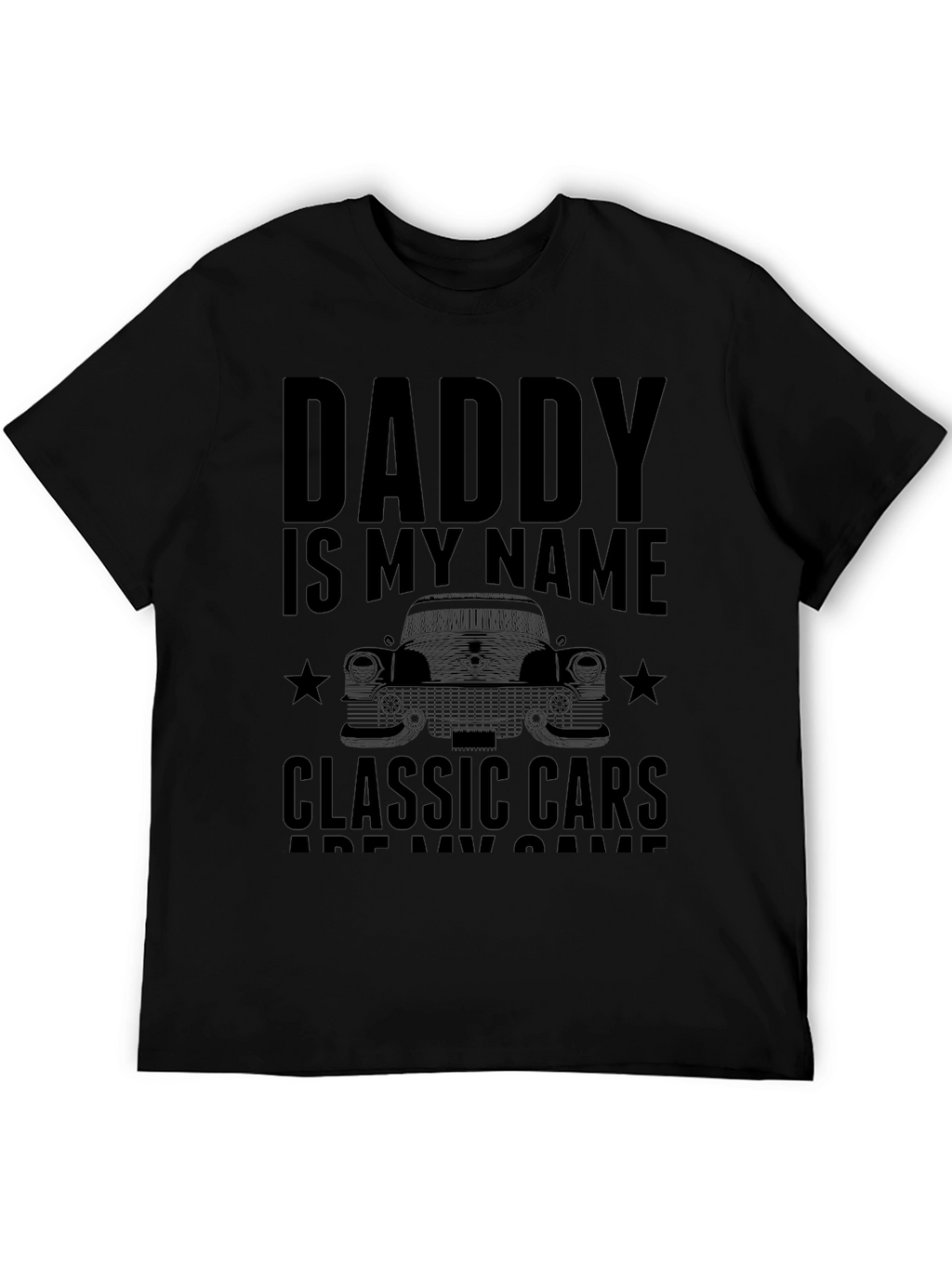 Daddy Classic Cars T-Shirt - Mens Black Tee