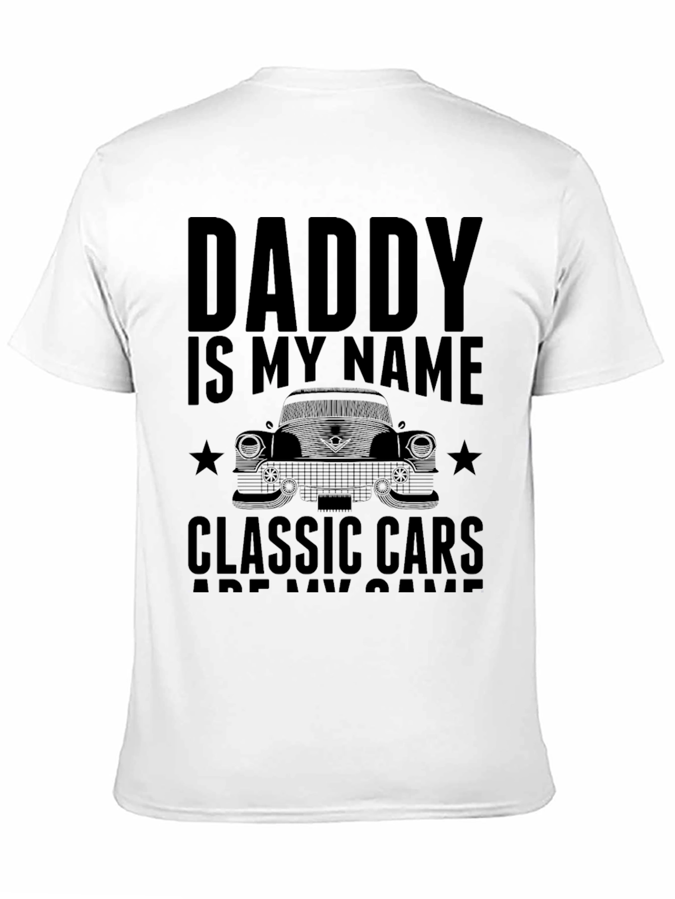 Daddy Classic Cars T-Shirt - Mens Black Tee