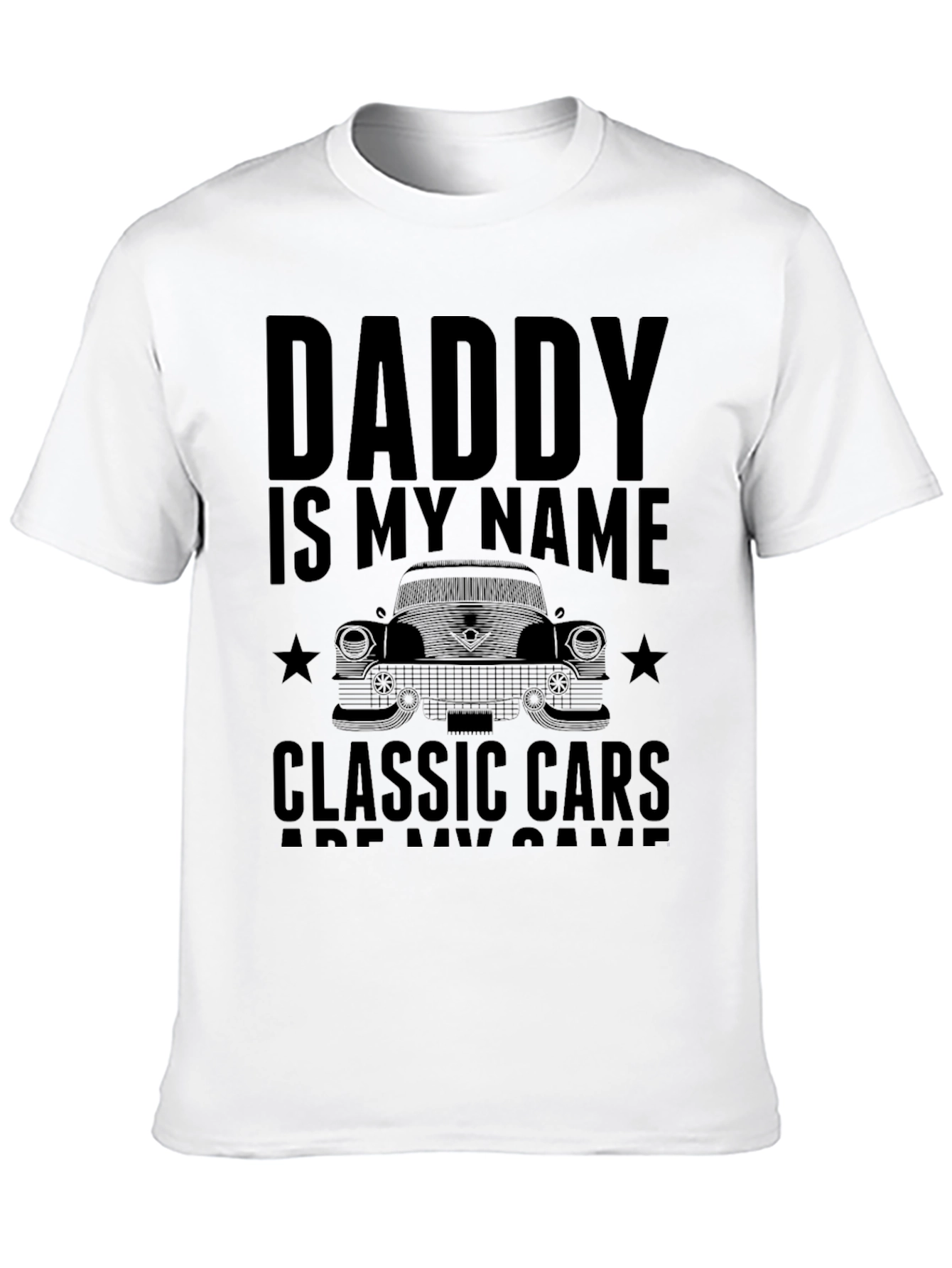 Daddy Classic Cars T-Shirt - Mens Black Tee